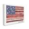 Stupell Industries Home Sweet Home Phrase Lace Pattern American Flag Canvas Wall Art